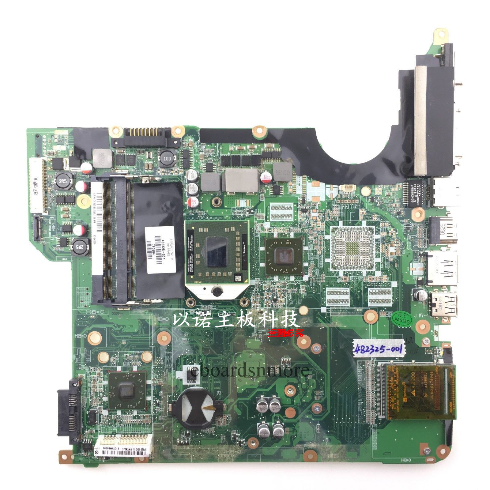 482325-001 AMD motherboard +CPU for HP DV5 DV5-1000 Series Laptops DA0QT8MB6F0 A Compatible CPU Brand: AMD - Click Image to Close